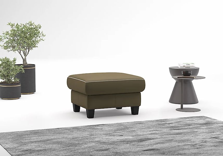 Home affaire Polsterhocker "Varese" Kreuznaht in beige günstig online kaufen