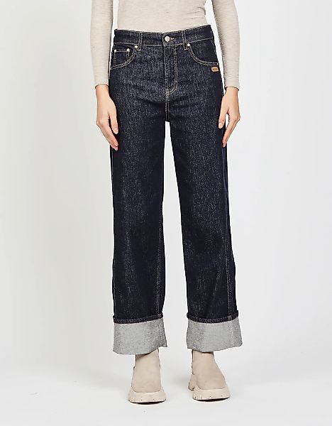GANG Straight-Jeans "94BLAKE STRAIGHT", hoher Bund, Umschlag am Saum günstig online kaufen