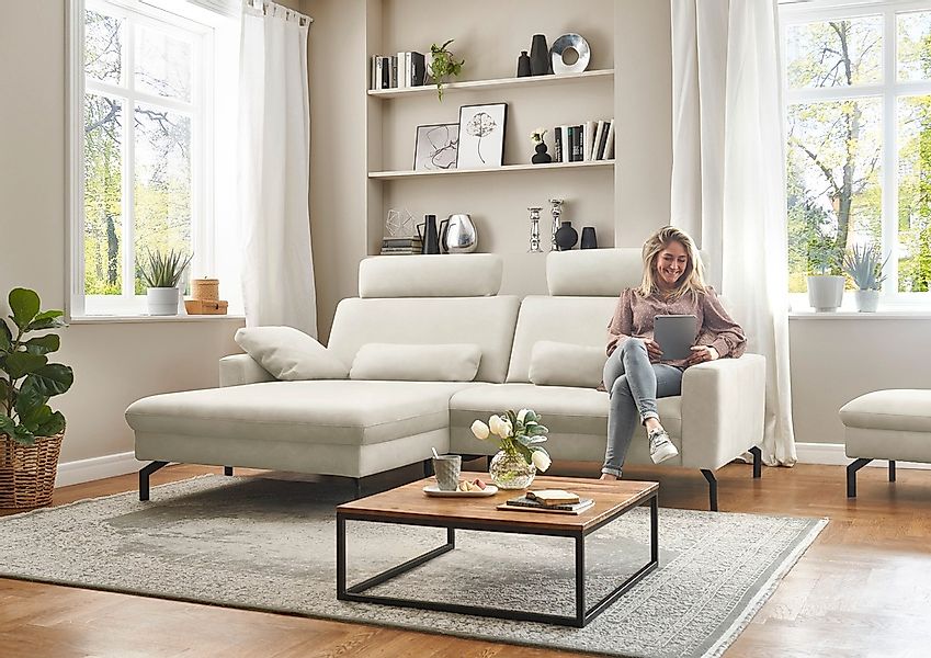 Die PlanBar Ecksofa "PN-EM20028 L-Form mit Kopfstützen", wahlweise mit moto günstig online kaufen