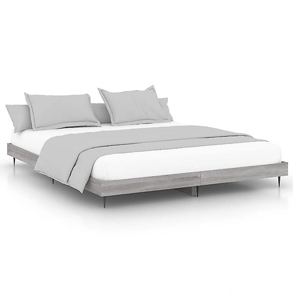 vidaXL Bettgestell Grau Sonoma 140x200 cm Holzwerkstoff 832251 günstig online kaufen