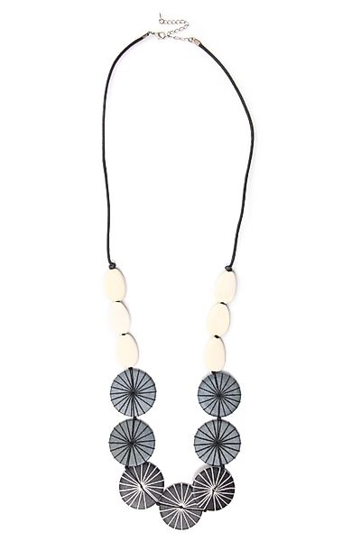 COLLEZIONE ALESSANDRO Lange Kette "Blacky", Holzscheiben günstig online kaufen