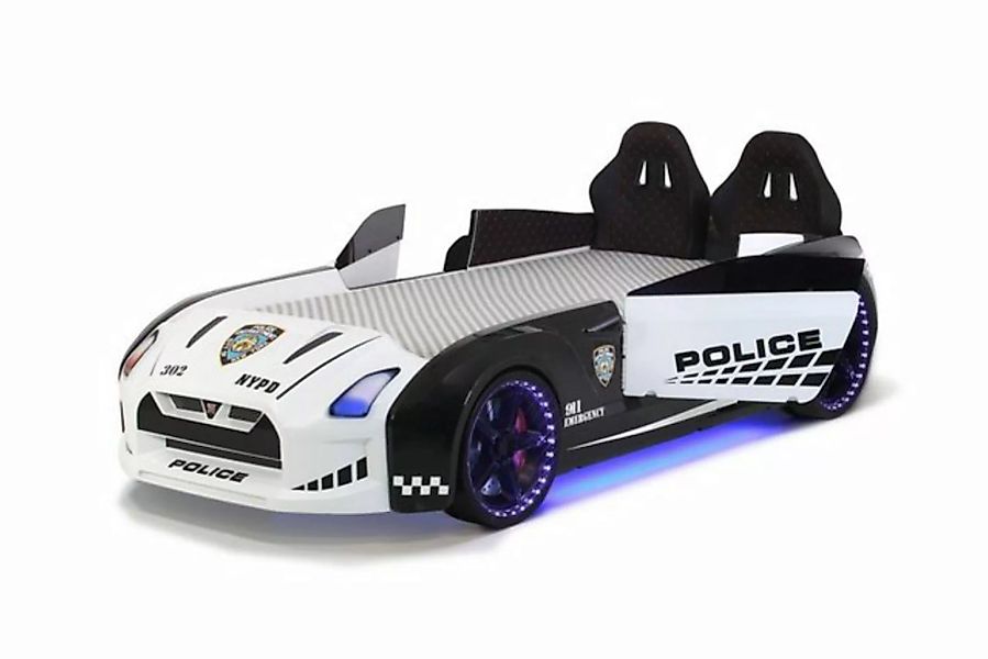 Möbel-Lux Autobett GT-V Police, mit Sound Sirene und Bluetooth günstig online kaufen