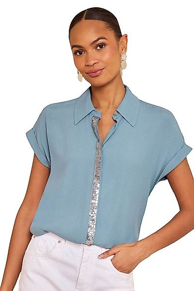 Love & Roses Hemdbluse Love & Roses geknöpftes Hemd mit Pailletten (1-tlg) günstig online kaufen