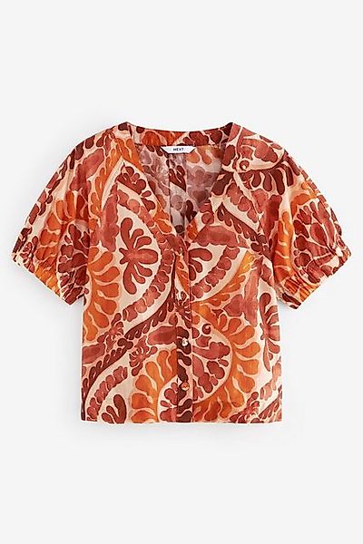 Next Kurzarmbluse Kurzarm-Bluse mit Knopfleiste und günstig online kaufen