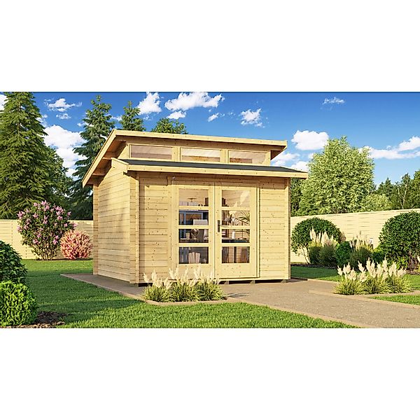 Weka Holz-Gartenhaus Natur Pultdach Unbehandelt 360 cm günstig online kaufen