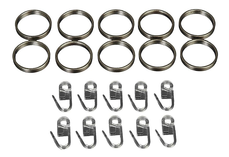 Liedeco Gardinenring, Gardinen, (Set, 10-St., mit günstig online kaufen
