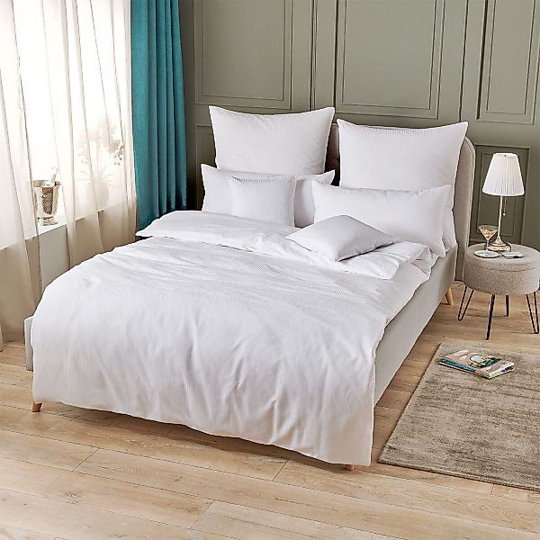 TRAUMSCHLAF Bettwäsche Hotelbettwäsche Clara, Mako Satin, 2 teilig, hautsym günstig online kaufen