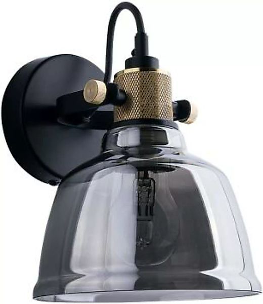Wandlampe ZERO in Rauch Schwarz Glas Spot Lampe günstig online kaufen