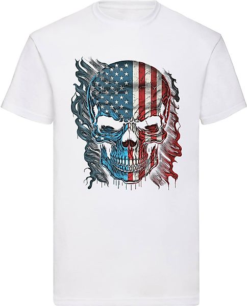Banco T-Shirt Herren USA Totenkopf (39) mit Druck und 100% Baumwolle Hochwe günstig online kaufen