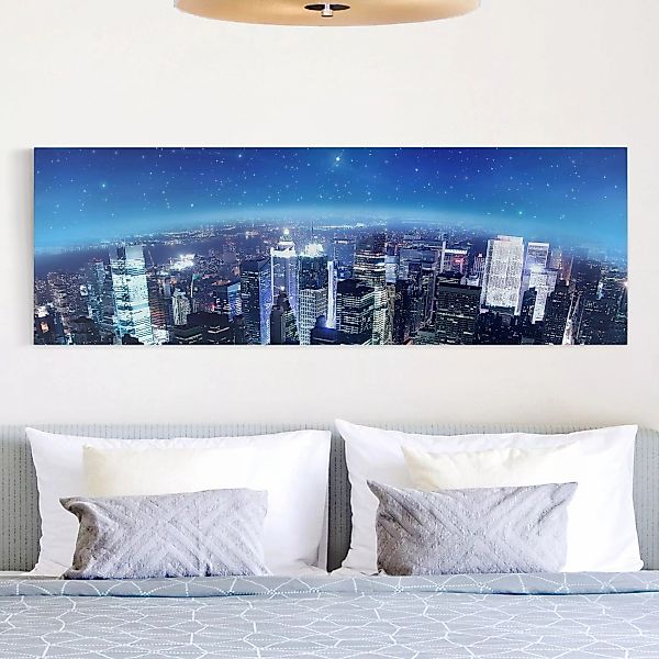 Leinwandbild - Panorama Illuminated New York günstig online kaufen