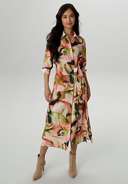 Aniston SELECTED Blusenkleid mit seitlichem Bindedetail günstig online kaufen
