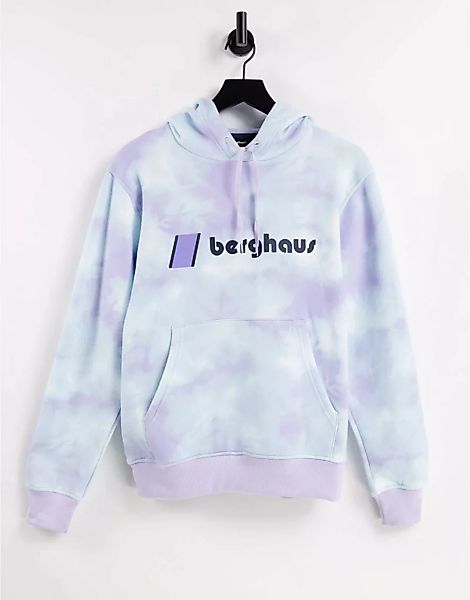 Berghaus – Heritage – Kapuzenpullover in Helllila/Hellblau mit Logo-Violett günstig online kaufen