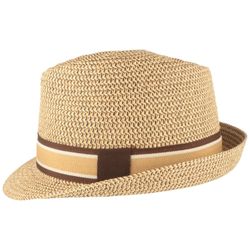 Breiter Strohhut Rollbarer Trilby mit UV-Schutz günstig online kaufen