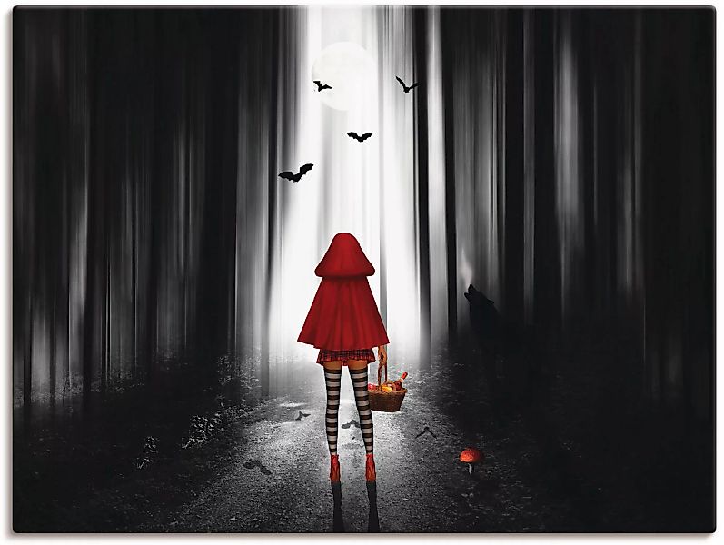 Artland Wandbild "Das Rotkäppchen auf High Heels", Dark Fantasy, (1 St.) günstig online kaufen