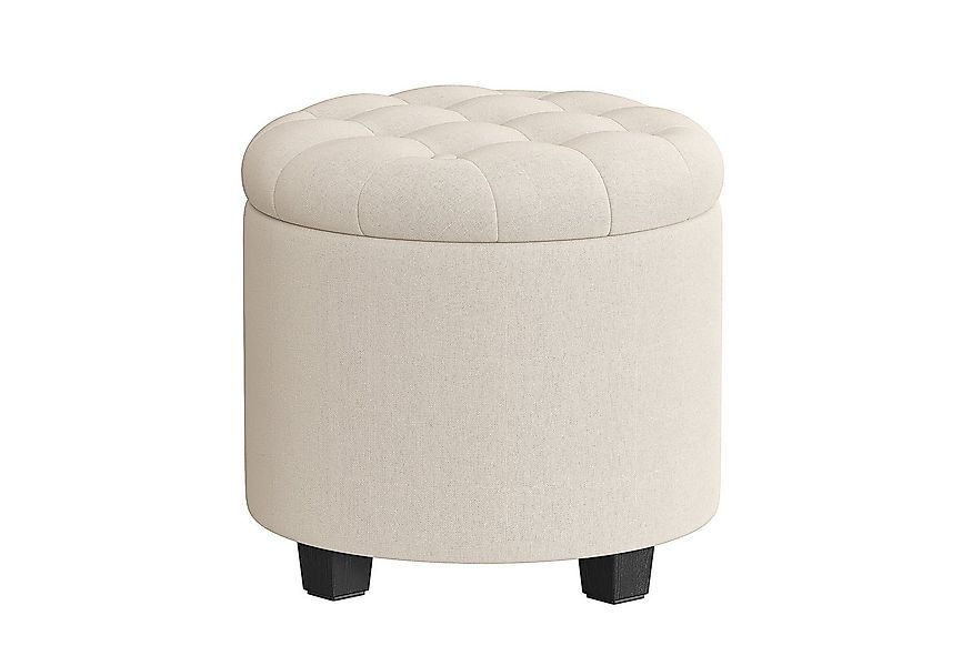 SONGMICS Sitzhocker, Fußhocker mit Stauraum, Schminkhocker mit Beinen günstig online kaufen