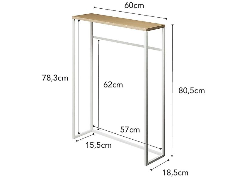Yamazaki Konsolentisch "Tower" 60cm breit platzsparend, günstig online kaufen