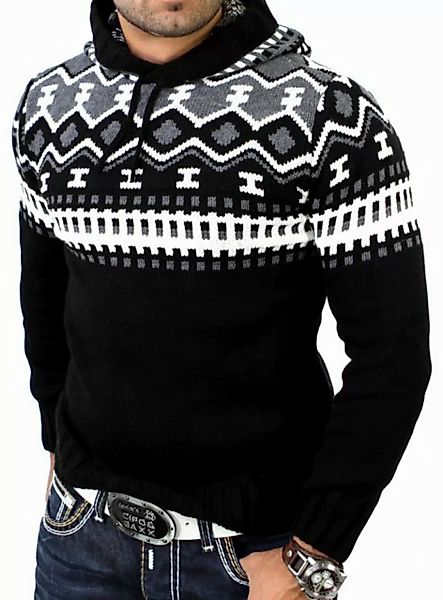 Reslad Strickpullover Reslad Herren Grobstrick Pullover Norweger Winter Kap günstig online kaufen