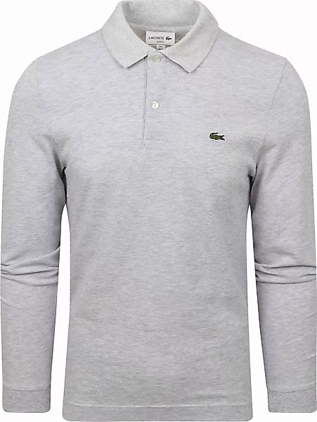 Lacoste Poloshirt Langarm Grau - Größe M günstig online kaufen
