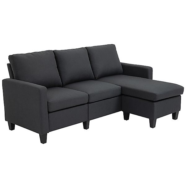 HOMCOM Ecksofa Eckcouch in L-Form, Eckgarnitur, 3-Sitzer-Sofa 1 Teile, für günstig online kaufen