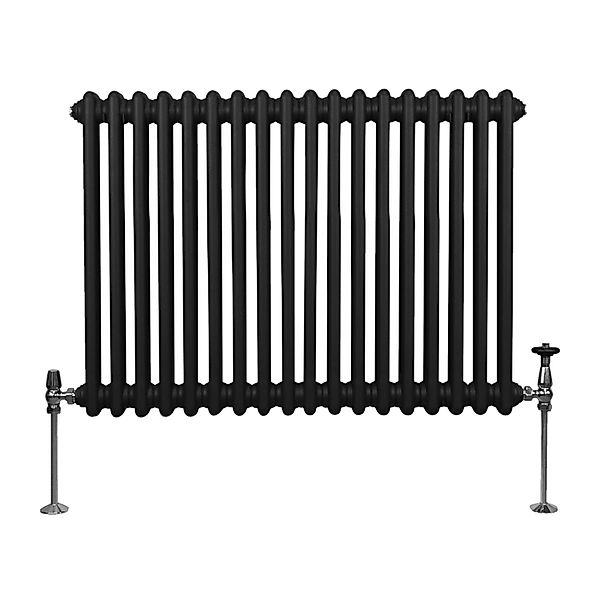 Monstershop Traditioneller 2 Spalten Heizkörper 600 x 832 mm Schwarz günstig online kaufen