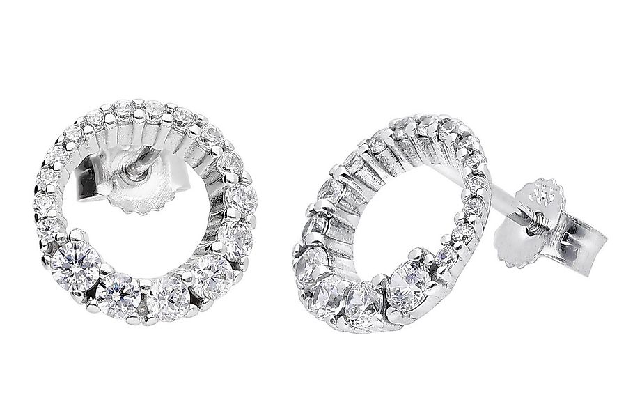 trendor Paar Ohrstecker Damen-Weißgold 333/8K mit Zirkonia günstig online kaufen