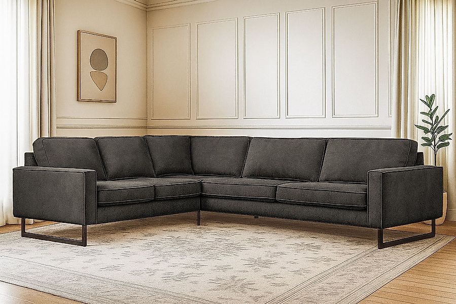 Home affaire Ecksofa Pinto, XXL, 250/290 cm, langer Schenkel, Ottomane, Cor günstig online kaufen