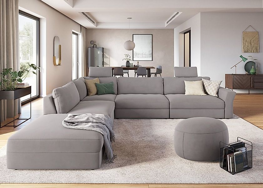 sit&more Ecksofa Cadabra L-Form, Breite 356 cm, mit Sitztiefenverstellung günstig online kaufen