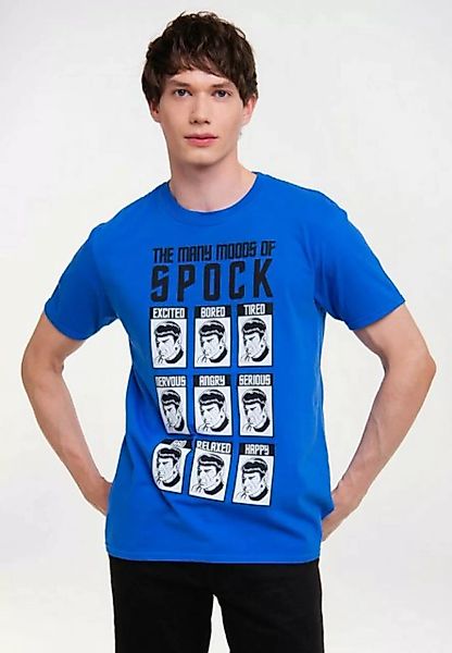 LOGOSHIRT T-Shirt Star Trek - Moods of Spock mit großem Spock Moods-Logo günstig online kaufen