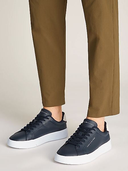 Tommy Hilfiger Sneaker "TH COURT LTH DETAIL ESS", Freizeitschuh, Halbschuh, günstig online kaufen