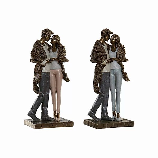 Deko-figur Dkd Home Decor Kupfer Harz Moderne Ehepaar (11,5 X 8,5 X 26 Cm) günstig online kaufen