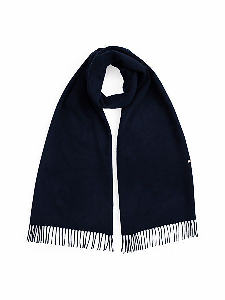 Tommy Hilfiger Schal "TH FLAG CASHMERE", unifarben, mit Fransenabschluss günstig online kaufen