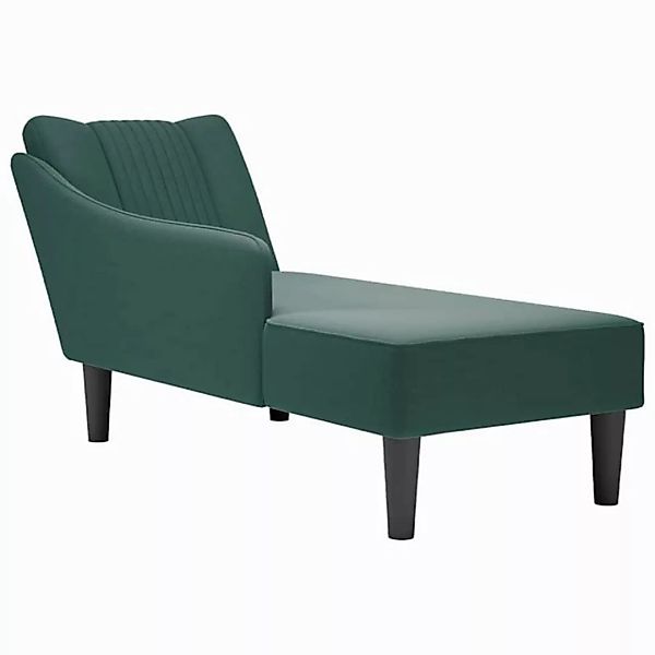 vidaXL Chaiselongue Chaiselongue mit Rechter Armlehne Dunkelgrün Samt, 1 Te günstig online kaufen