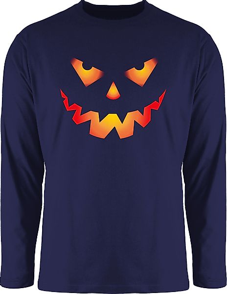 Shirtracer Rundhalsshirt Halloween Kürbis Gesicht Gruseliger günstig online kaufen