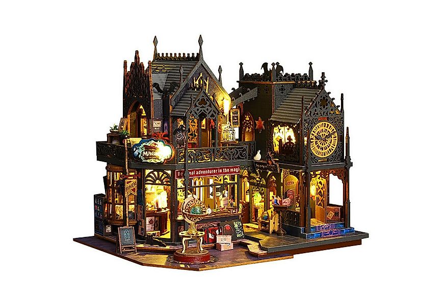 MODFU 3D-Puzzle Puppenhaus Miniatur Haus Holzbausatz Puppenhäuser Dekoratio günstig online kaufen