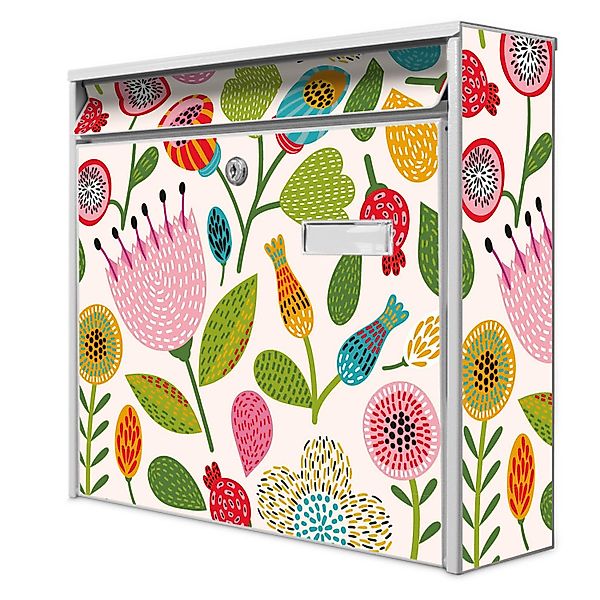 Banjado Briefkasten Weiß 36.2x32.2x10cm Groß / Inkl. Montagematerial & 2 Sc günstig online kaufen