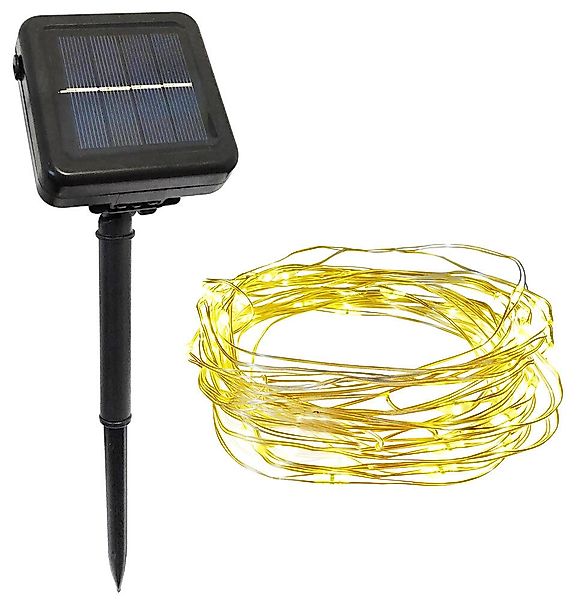 Solar Lichterkette Außen LED Wetterfest Warmweiß 2 Modus Garten Camping 100 günstig online kaufen