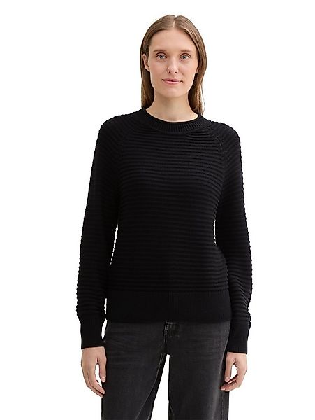 TOM TAILOR Denim Strickpullover mit Ottoman Struktur günstig online kaufen
