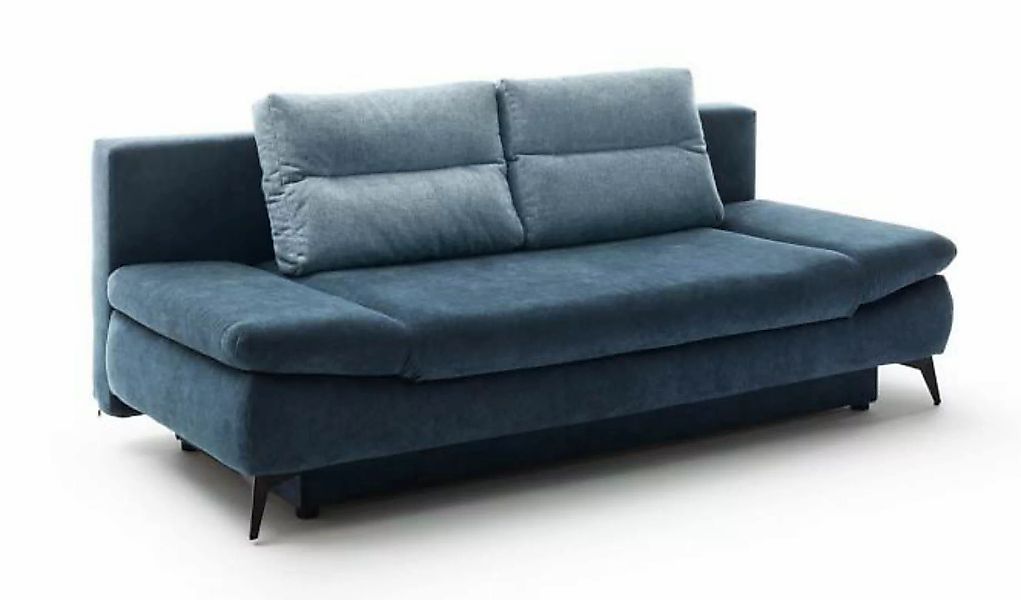 Bettsofa mit Bettkasten und Federkern 140x200 cm Blau ALIA günstig online kaufen