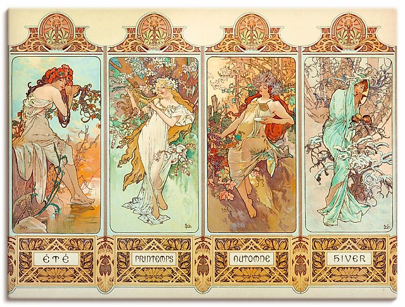 Artland Wandbild "Die vier Jahreszeiten, 1896" Gruppen & Familien 1 Stk. tl günstig online kaufen