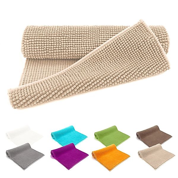 heimtexland Badematte Badvorleger Chenille Badteppich Duschvorleger, günstig online kaufen
