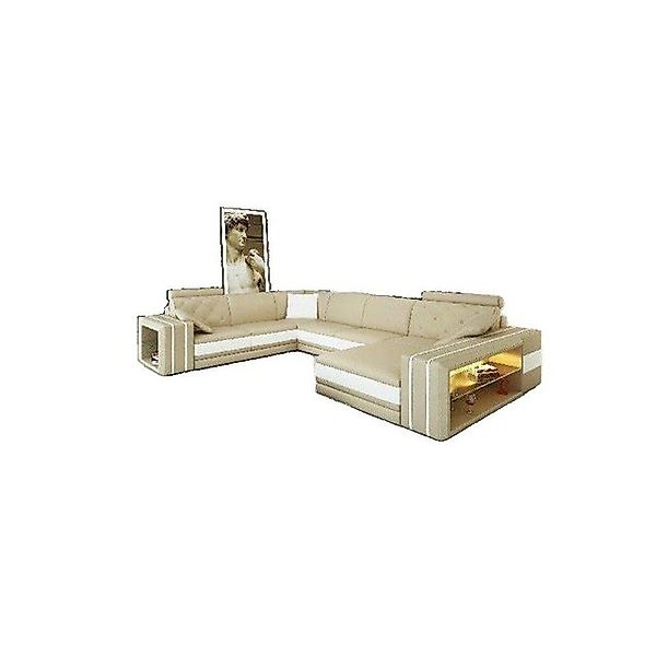 JVmoebel Ecksofa Wohnlandschaft Ledersofa Sofa Couch Polster Sitz Eck Garni günstig online kaufen