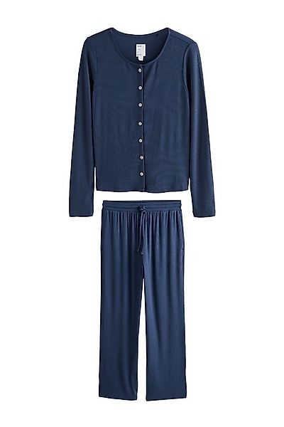 Next Pyjama Gerippter Langarm-Pyjama (2 tlg) günstig online kaufen