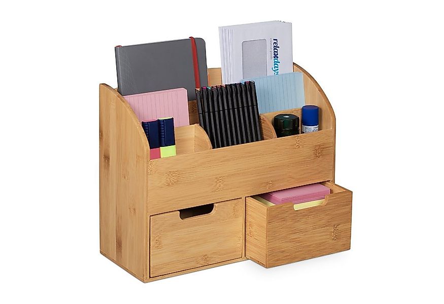 relaxdays Schreibtischaufsatz Schreibtisch Organizer mit Schubladen günstig online kaufen