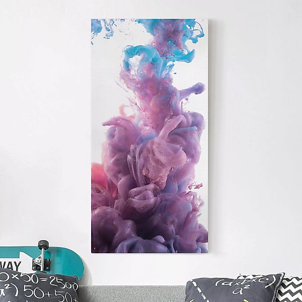 Leinwandbild Abstrakt - Hochformat Abstrakter flüssiger Farbeffekt günstig online kaufen
