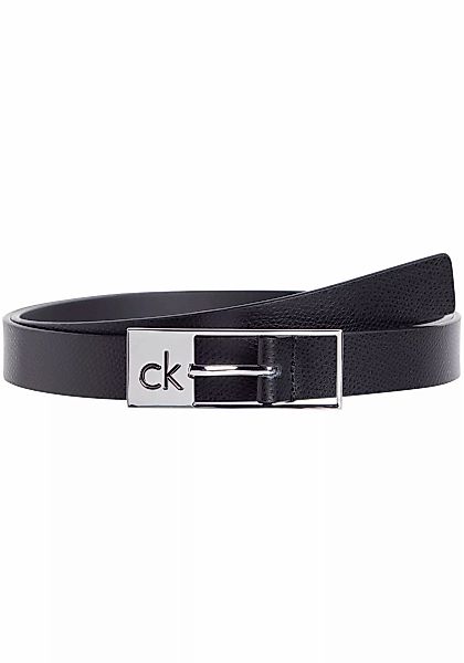 Calvin Klein Ledergürtel "CK CUT SQUARE BUCKLE 2.0 CAVIAR", Logoprägung, Ei günstig online kaufen