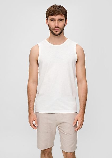 s.Oliver T-Shirt ärmelloses Shirt Flammgarn, Jersey, günstig online kaufen