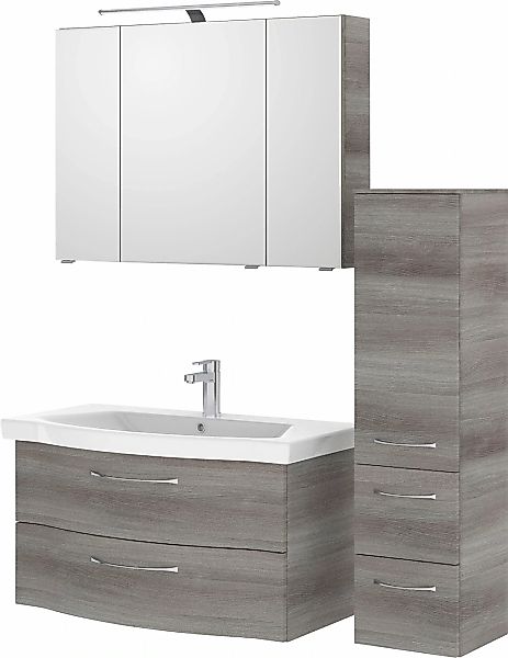 Saphir Badmöbel-Set "6005 Sprint 3-teilig, Keramik-Waschtisch mit LED-Spieg günstig online kaufen