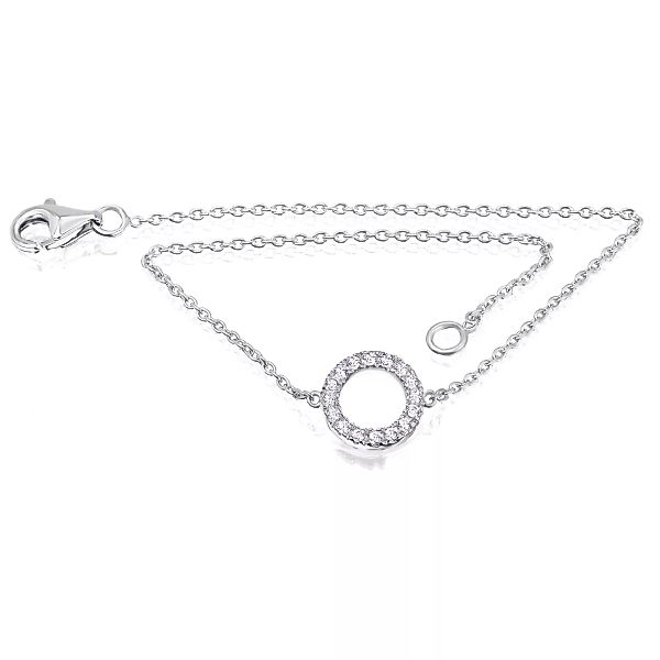 ONE ELEMENT Silberarmband "Zirkonia Kreis Armband aus 925 Silber 18 cm Ø", günstig online kaufen