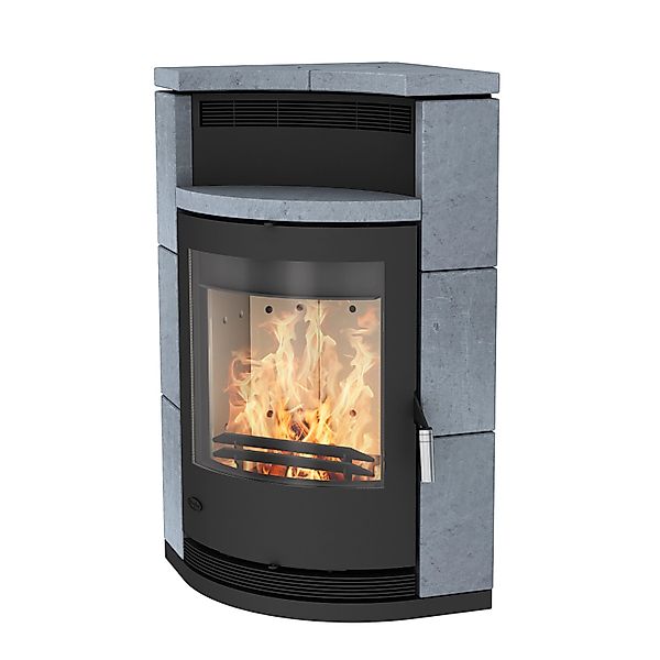 Fireplace Lyon Kaminofen Speckstein Schwarz 8 kW günstig online kaufen
