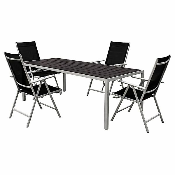 Mojawo 5tlg Outdoormöbel Set Gartenmöbel Gartengarnitur Polywood Gartentisc günstig online kaufen